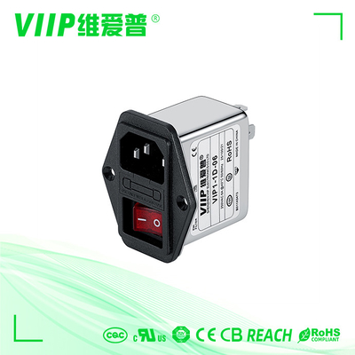 kaufen VIIP 250V Tiefpaßoberflächenberg Iec-Entstörfilter-EMI Filters 6A online manufacture
