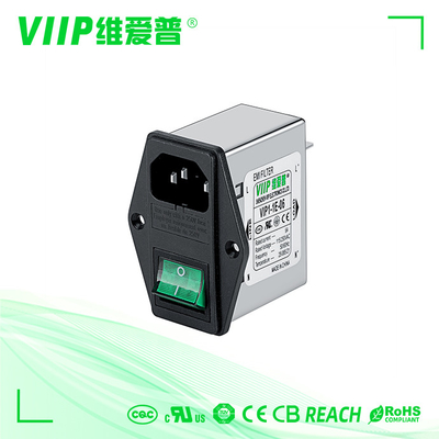 Metall-Kasten 6A 250V EMI Noise Filter 1500VDC Tiefpass-EMI Filter
